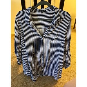 Black and White Striped Top